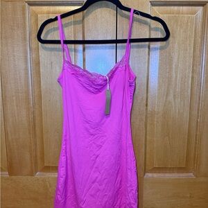 Skims fits everybody neon pink slip dress